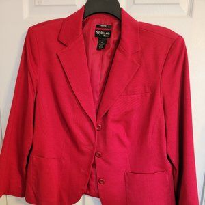 Plus Size Red Blazer - Short Waisted - Size 18W by Style & Co
